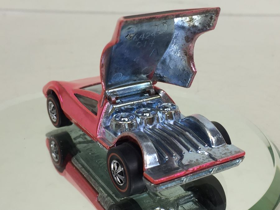 HOT WHEELS Redline 'Tri-Baby' Pink Vintage 1969 Mattel USA [Photo 7]