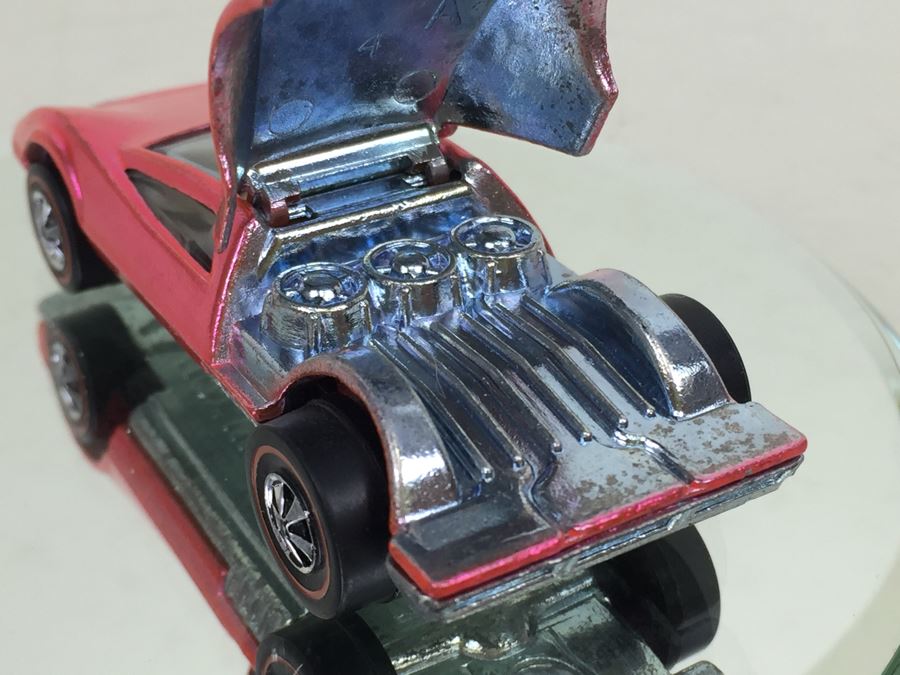 HOT WHEELS Redline 'Tri-Baby' Pink Vintage 1969 Mattel USA [Photo 8]