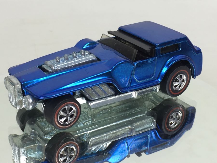HOT WHEELS Redline 'The Hood' Blue Vintage 1970 Mattel USA [Photo 7]