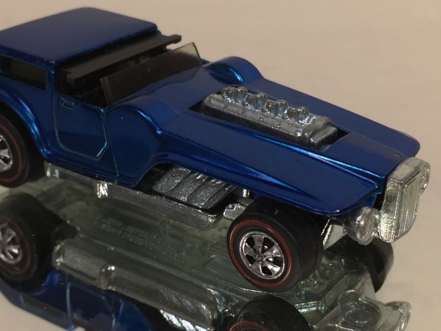 HOT WHEELS Redline 'The Hood' Blue Vintage 1970 Mattel USA [Photo 4]
