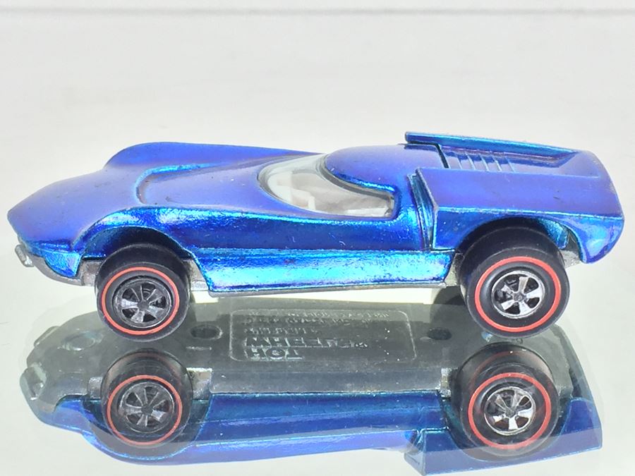 HOT WHEELS Redline 'TurboFire' blue Vintage 1968 Mattel USA