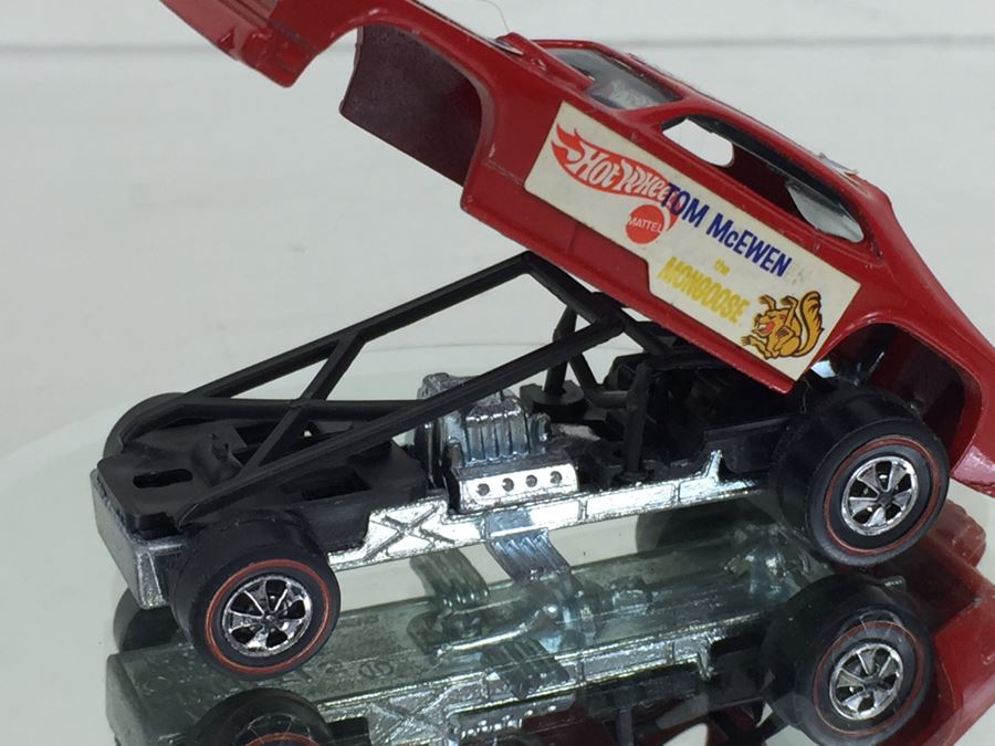 HOT WHEELS Redline 'Tom McEwen The Mongoose' Red with stickers Vintage ...