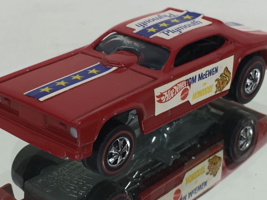 HOT WHEELS Redline 'Tom McEwen The Mongoose' Red with stickers Vintage ...