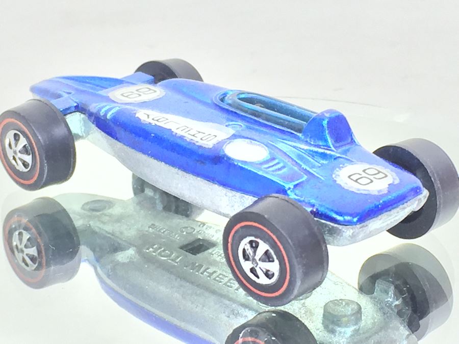 HOT WHEELS Redline 'Shelby Turbine' Blue Vintage 1969 Mattel Hong Kong [Photo 9]