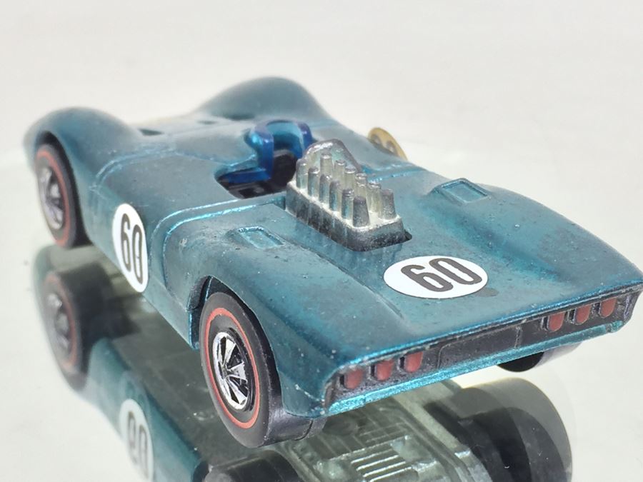 HOT WHEELS Redline 'Ferrari 312P' Blue Vintage 1969 Mattel USA