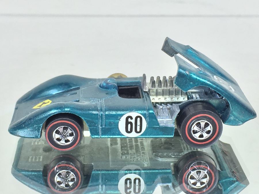 HOT WHEELS Redline 'Ferrari 312P' Blue Vintage 1969 Mattel USA [Photo 8]