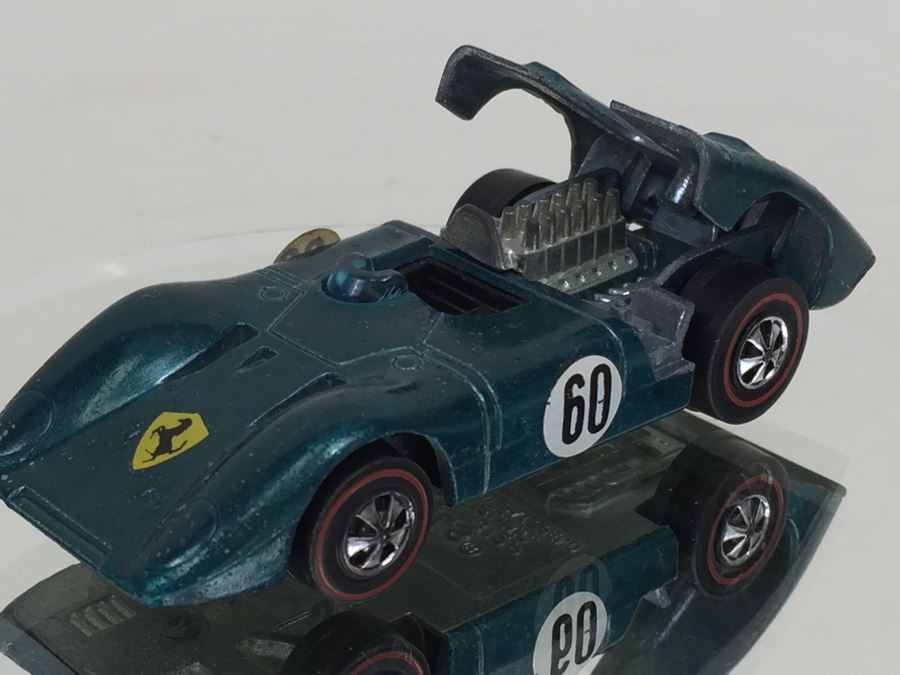 HOT WHEELS Redline 'Ferrari 312P' Blue Vintage 1969 Mattel USA [Photo 7]