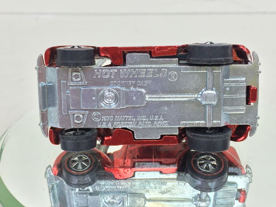 HOT WHEELS Redline 'CockneyCab' Red Vintage 1970 Mattel USA [Photo 9]