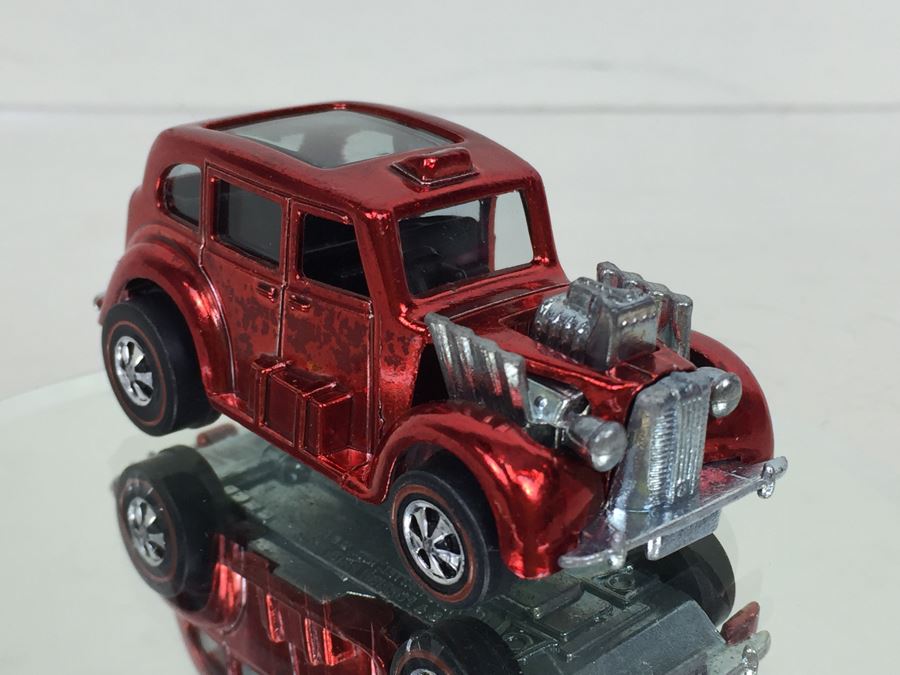 HOT WHEELS Redline 'CockneyCab' Red Vintage 1970 Mattel USA [Photo 2]