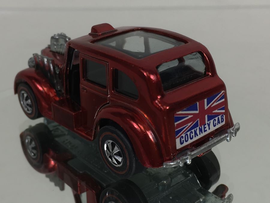 HOT WHEELS Redline 'CockneyCab' Red Vintage 1970 Mattel USA [Photo 6]