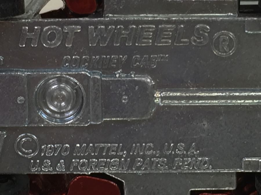HOT WHEELS Redline 'CockneyCab' Red Vintage 1970 Mattel USA [Photo 10]