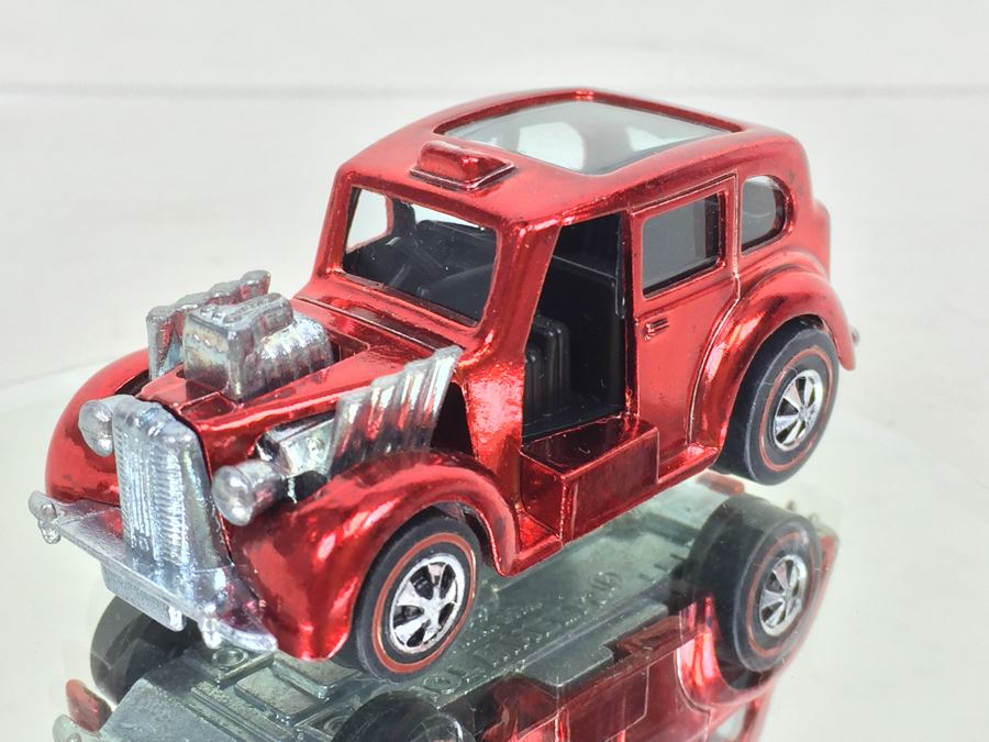 HOT WHEELS Redline 'CockneyCab' Red Vintage 1970 Mattel USA [Photo 4]
