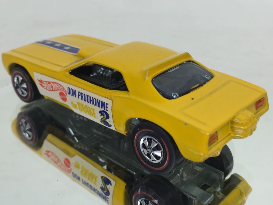 HOT WHEELS Redline 'Don Prudhomme The Snake' Yellow Vintage 1969 Mattel USA [Photo 10]
