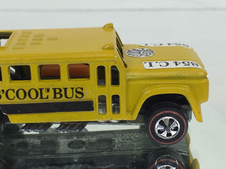 HOT WHEELS Redline 'S' Cool Bus' Yellow Vintage 1970 Mattel Hong Kong [Photo 6]