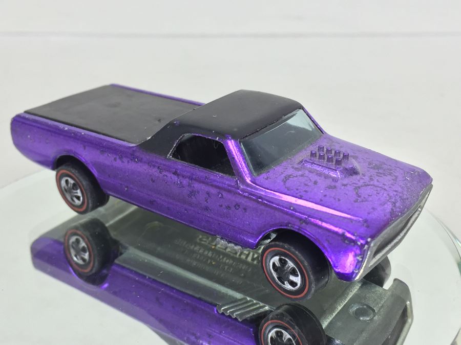 HOT WHEELS Redline 'Custom Fleetside' Purple Vintage 1968 Mattel USA [Photo 1]