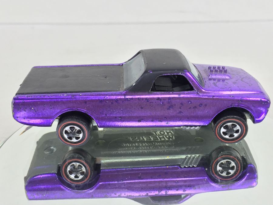 HOT WHEELS Redline 'Custom Fleetside' Purple Vintage 1968 Mattel USA