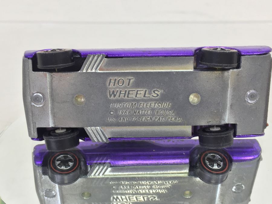 HOT WHEELS Redline 'Custom Fleetside' Purple Vintage 1968 Mattel USA [Photo 9]