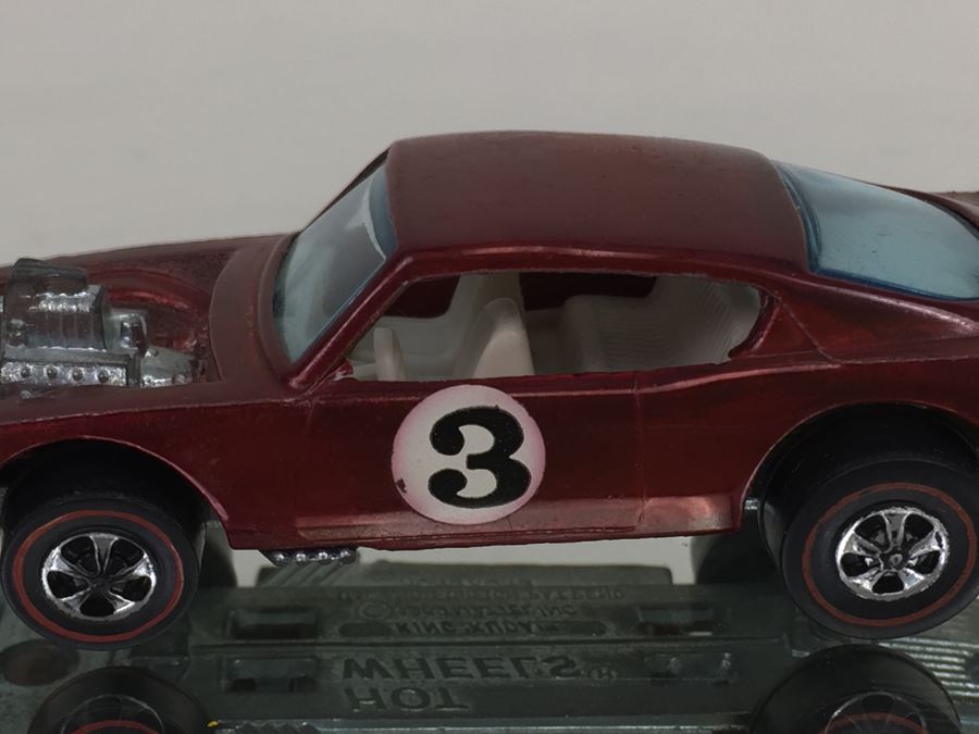 HOT WHEELS Redline 'King Kuda' Maroon Vintage 1969 Mattel USA [Photo 8]