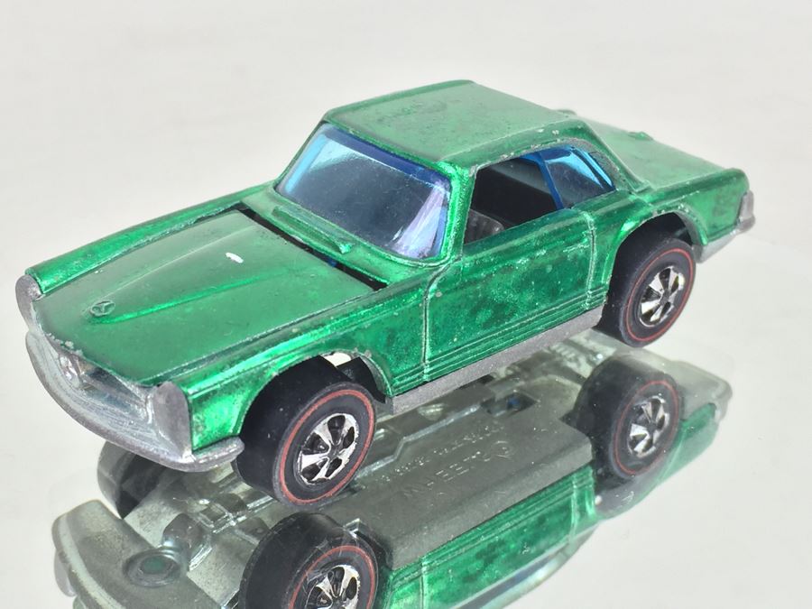 HOT WHEELS Redline 'Mercedes Benz 2L' Green Vintage 1969 Mattel Hong Kong [Photo 5]