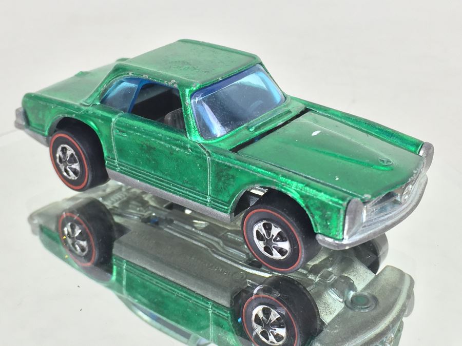 HOT WHEELS Redline 'Mercedes Benz 2L' Green Vintage 1969 Mattel Hong Kong [Photo 2]