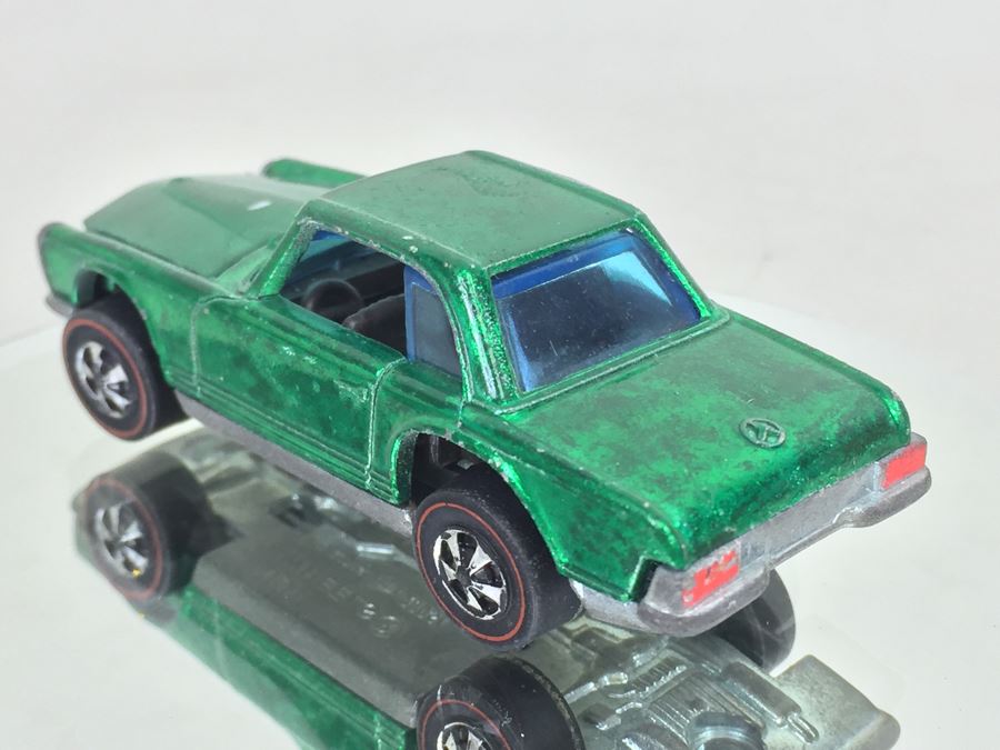 HOT WHEELS Redline 'Mercedes Benz 2L' Green Vintage 1969 Mattel Hong Kong [Photo 7]