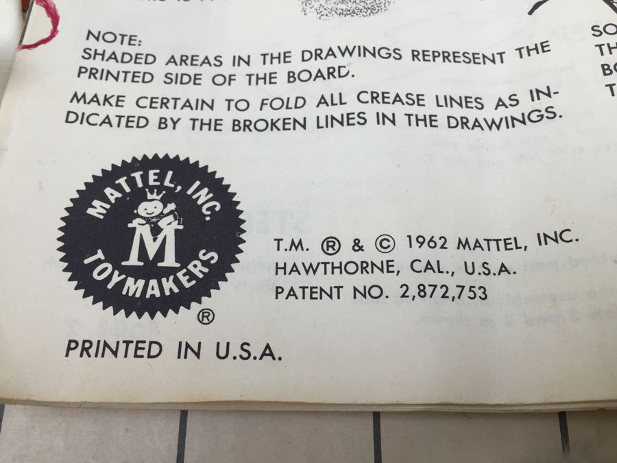 Vintage 1962 Barbie Dream House Mattel With Accessories, Clothing And Original Manual [Photo 12]