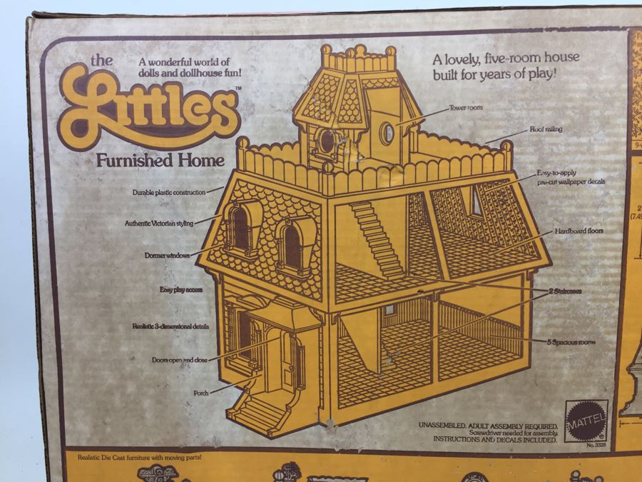 Vintage 1980 Mattel The Littles Furnished Home New In Damaged Box [Photo 16]
