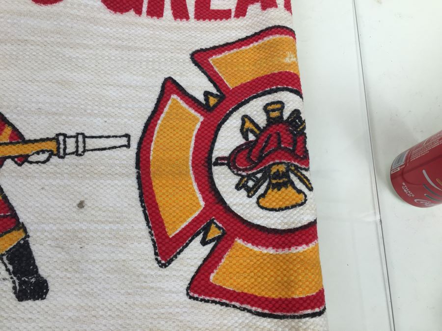 Vintage 'It's Great To Be A Firefighter' Floor Mat [Photo 5]