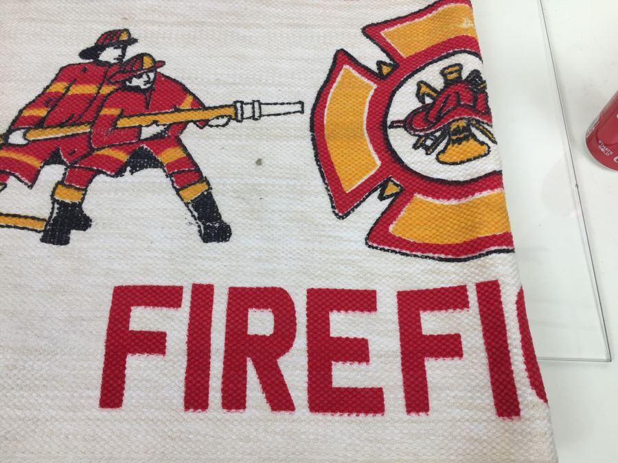 Vintage 'It's Great To Be A Firefighter' Floor Mat [Photo 6]