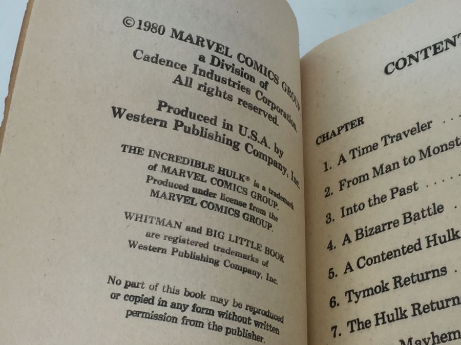 The Incredible HULK Lost In Time A Big Little Book Vintage 1980 [Photo 3]