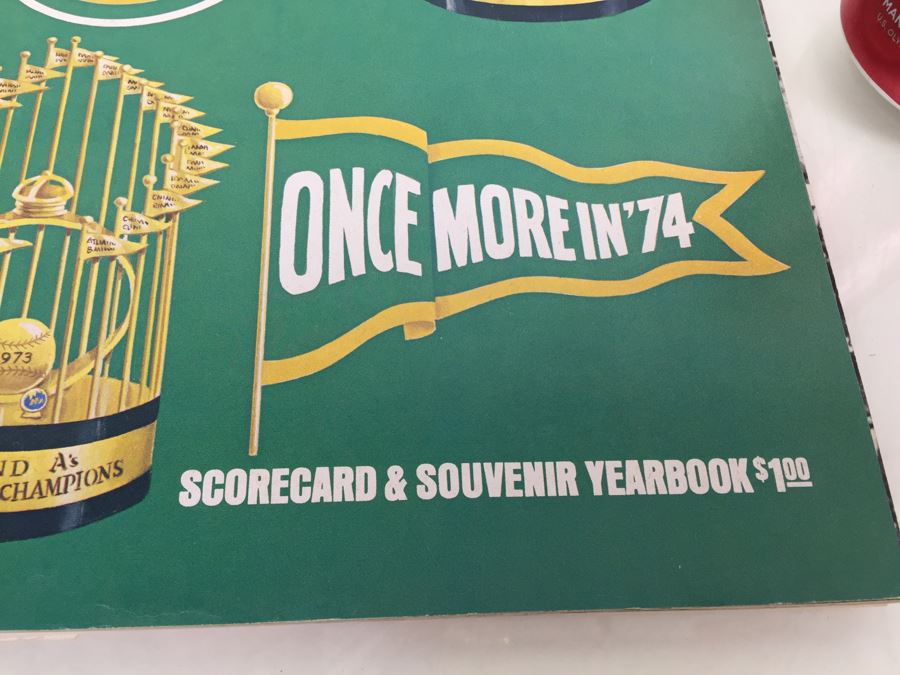 1974 1975 Oakland A's Baseball Souvenir Programs With Memo To Sportswriters And Other Papers [Photo 4]