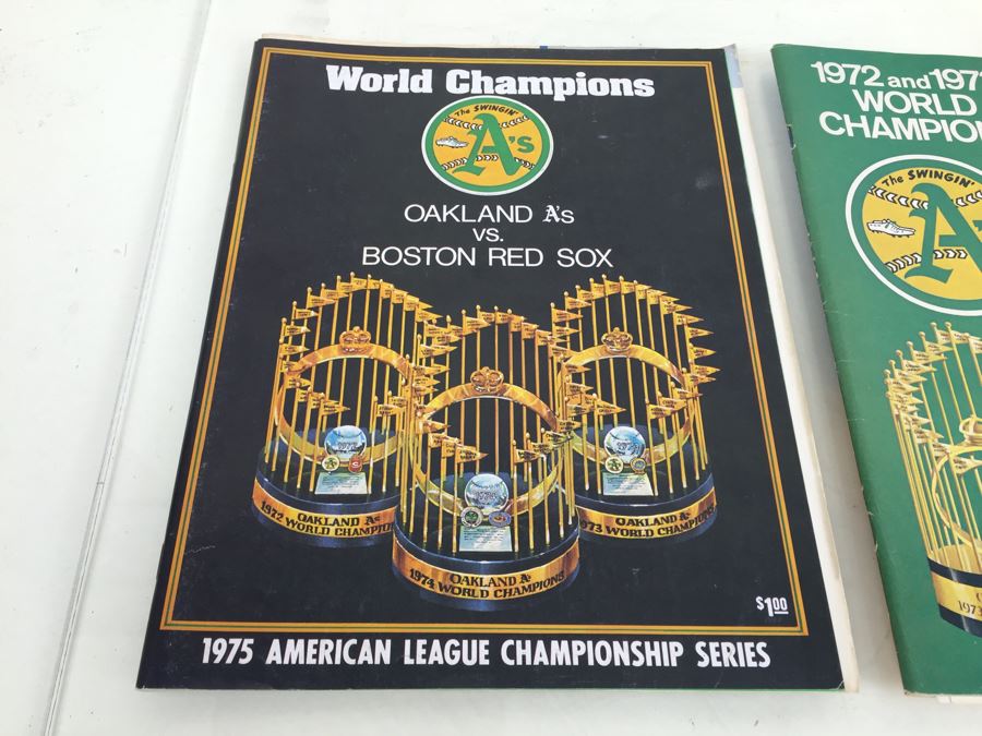 1974 1975 Oakland A's Baseball Souvenir Programs With Memo To Sportswriters And Other Papers [Photo 6]