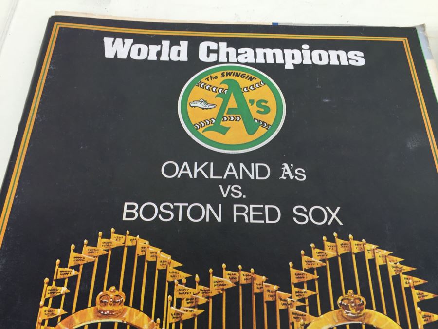 1974 1975 Oakland A's Baseball Souvenir Programs With Memo To Sportswriters And Other Papers [Photo 5]
