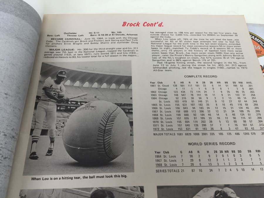1973 St. Louis Cardinals And 1984 Baltimore Orioles Baseball Yearbooks [Photo 10]