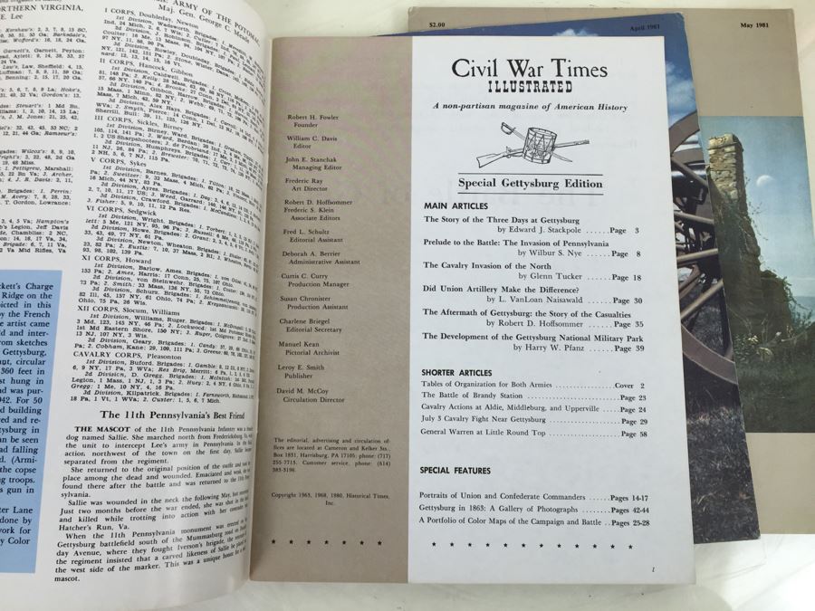 Civil War Times Illustrated Magazines And Gettysburg! Feature 1980's [Photo 12]