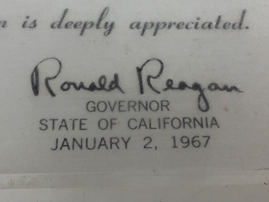 1967 Ronald Reagan Election Effort Appreciation Desk Paperweight [Photo 2]