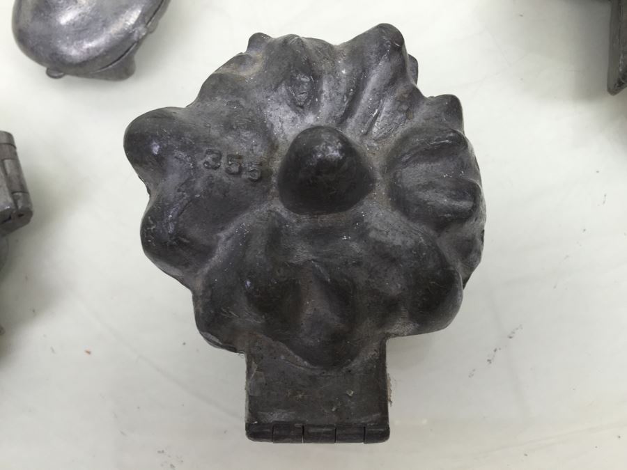 Collecton Of Vintage Pewter Ice Cream Chocolate Molds [Photo 5]