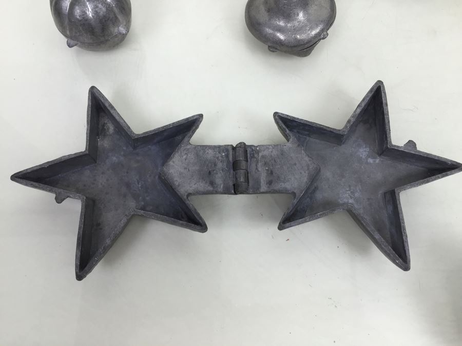 Collecton Of Vintage Pewter Ice Cream Chocolate Molds [Photo 10]