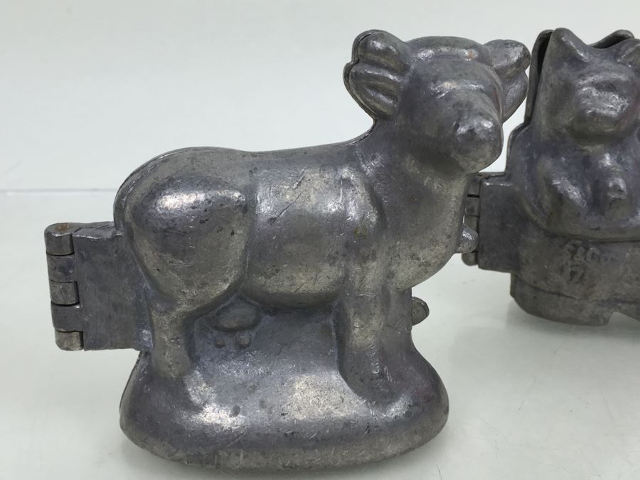 Collecton Of Vintage Pewter Ice Cream Chocolate Molds E & CO NY Eppelsheimer S & CO Animals [Photo 17]