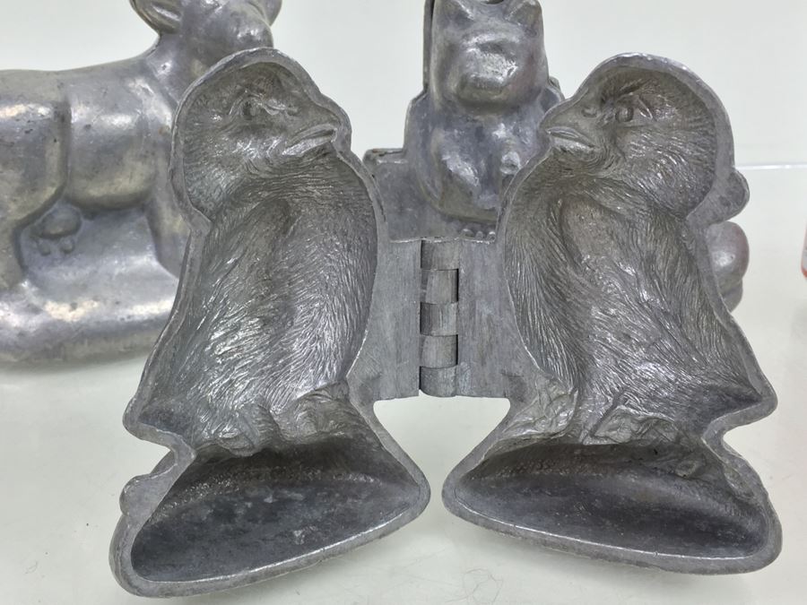 Collecton Of Vintage Pewter Ice Cream Chocolate Molds E & CO NY Eppelsheimer S & CO Animals [Photo 15]