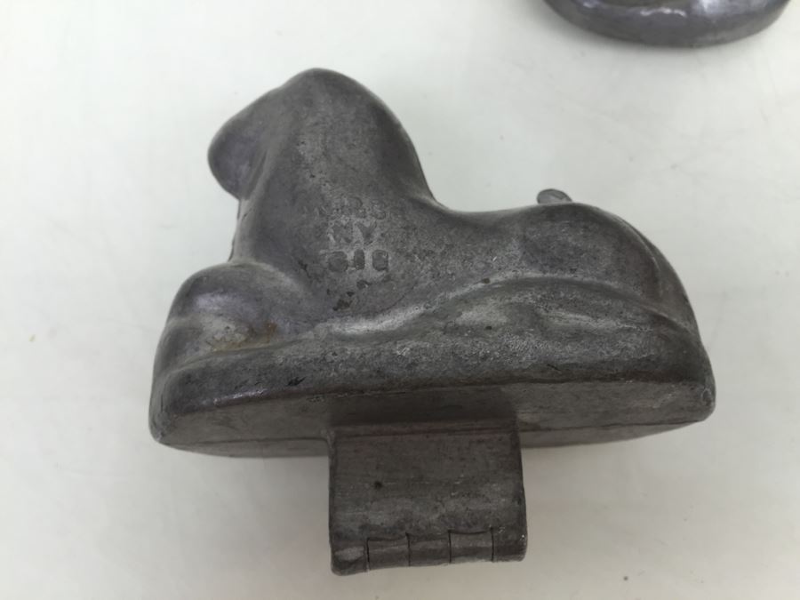 Collecton Of Vintage Pewter Ice Cream Chocolate Molds E & CO NY Eppelsheimer S & CO Animals [Photo 7]