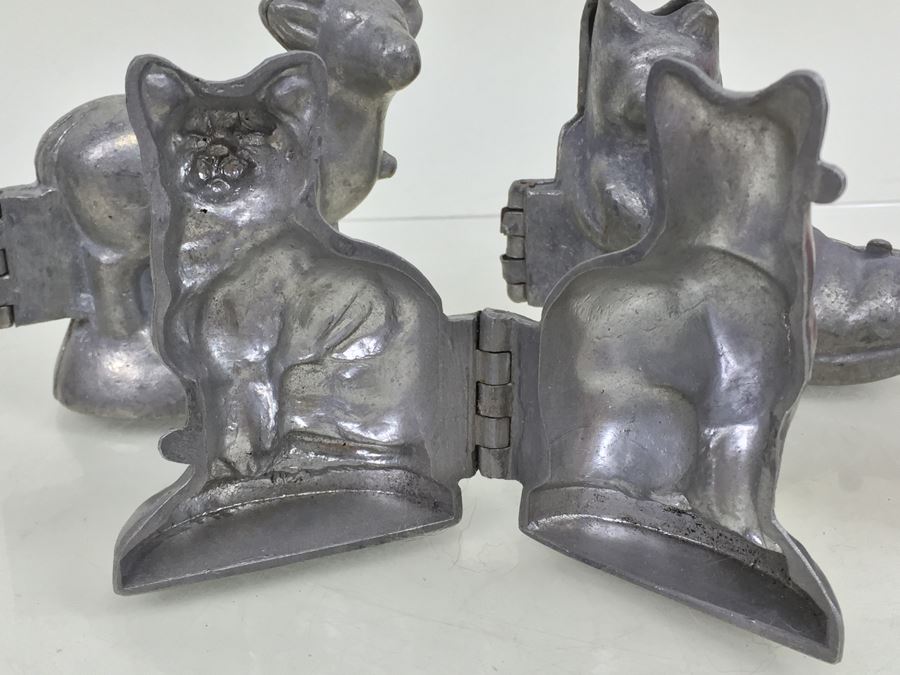 Collecton Of Vintage Pewter Ice Cream Chocolate Molds E & CO NY Eppelsheimer S & CO Animals [Photo 3]