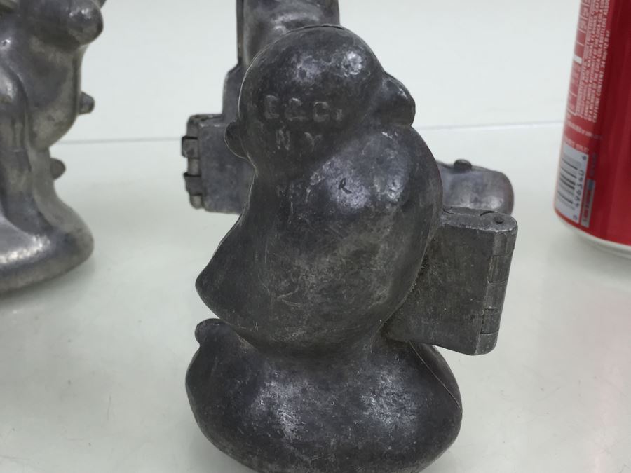 Collecton Of Vintage Pewter Ice Cream Chocolate Molds E & CO NY Eppelsheimer S & CO Animals [Photo 13]