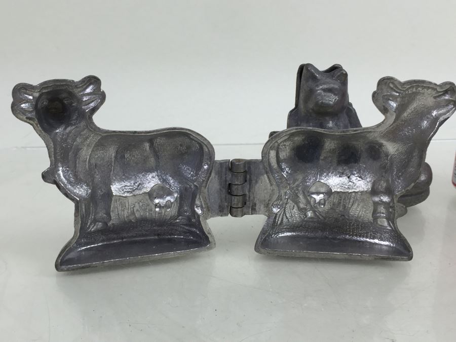 Collecton Of Vintage Pewter Ice Cream Chocolate Molds E & CO NY Eppelsheimer S & CO Animals [Photo 19]