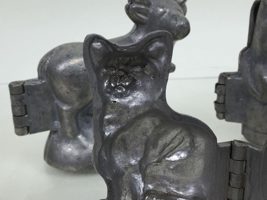 Collecton Of Vintage Pewter Ice Cream Chocolate Molds E & CO NY Eppelsheimer S & CO Animals [Photo 12]