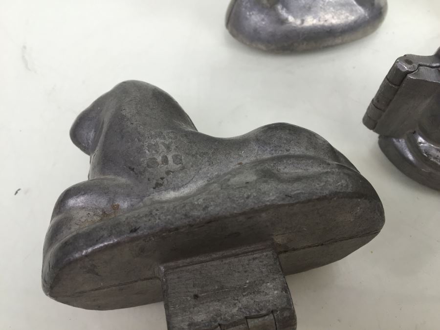 Collecton Of Vintage Pewter Ice Cream Chocolate Molds E & CO NY Eppelsheimer S & CO Animals [Photo 5]