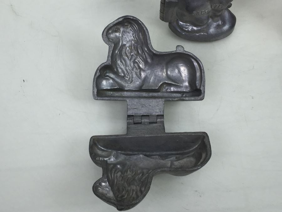 Collecton Of Vintage Pewter Ice Cream Chocolate Molds E & CO NY Eppelsheimer S & CO Animals [Photo 2]