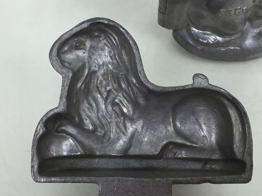 Collecton Of Vintage Pewter Ice Cream Chocolate Molds E & CO NY Eppelsheimer S & CO Animals [Photo 9]