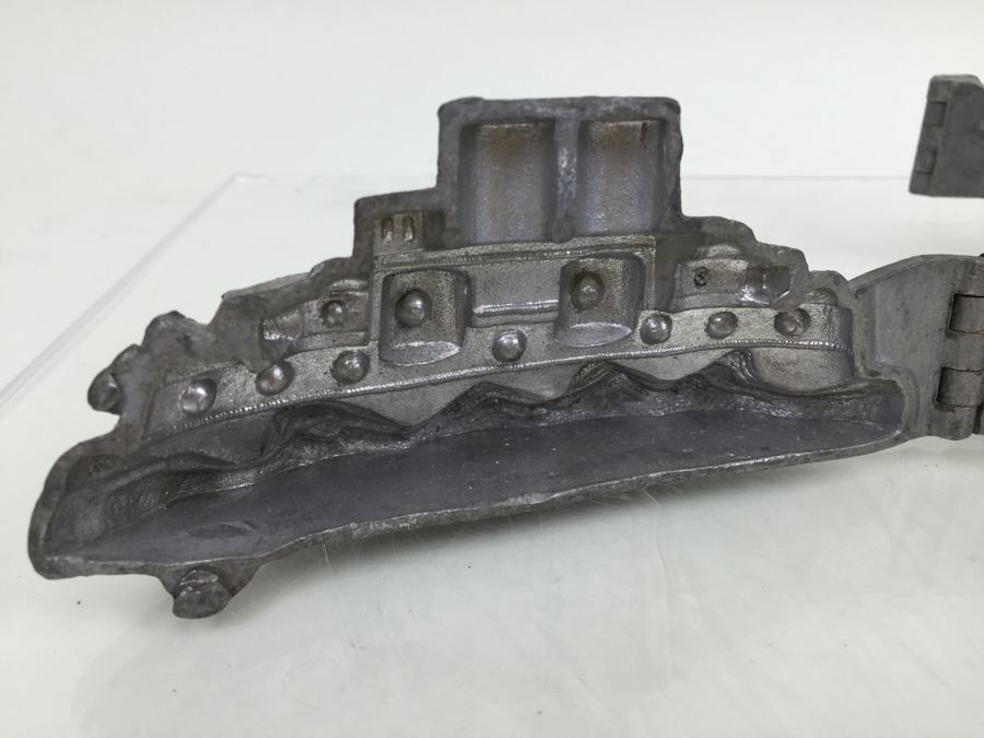 Collecton Of Vintage Pewter Ice Cream Chocolate Molds E & CO NY Eppelsheimer Zeppelin Submarine Sailboat [Photo 3]