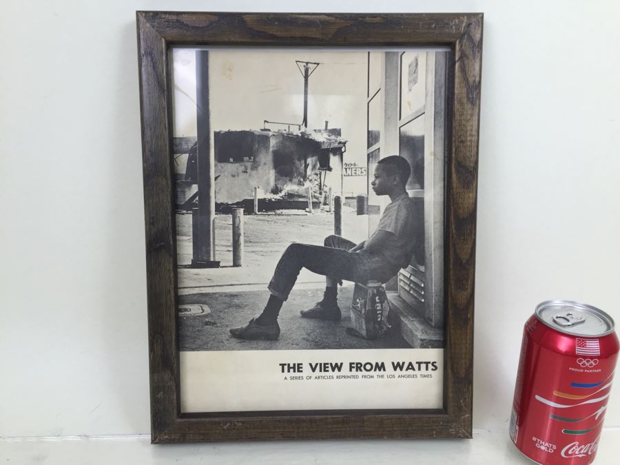 Framed Print Of A Los Angeles Times Series Titled 'The View From Watts'